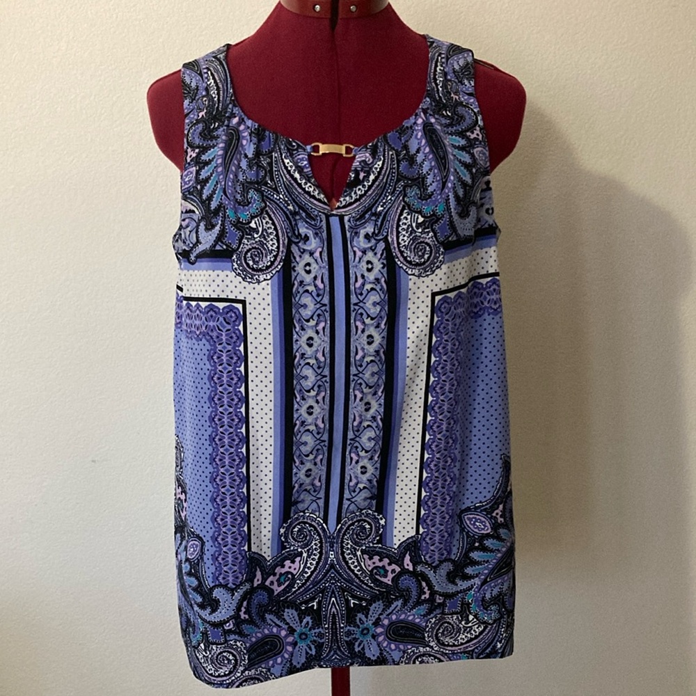 Dana Buchman harbor lights Size S 
Multicolored Paisley blouse Made in Indonesia